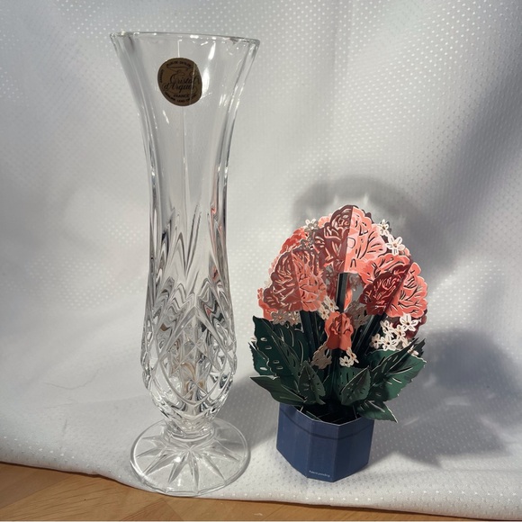 Cristal d’Arques Lead Crystal Vase Vintage 8 3/8” - Picture 1 of 7